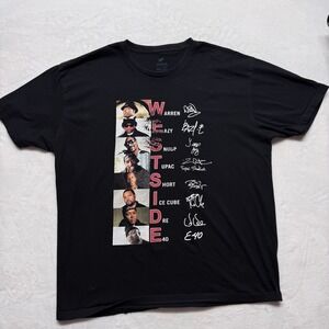 Westside Hip Hop Legends Graphic T Shirt Warren G Snoop Dogg Tupac XXL Black
